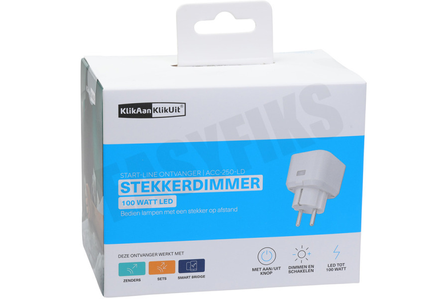 KlikAanKlikUit ACC-250-LD Compacte Stopcontactdimmer (250W)