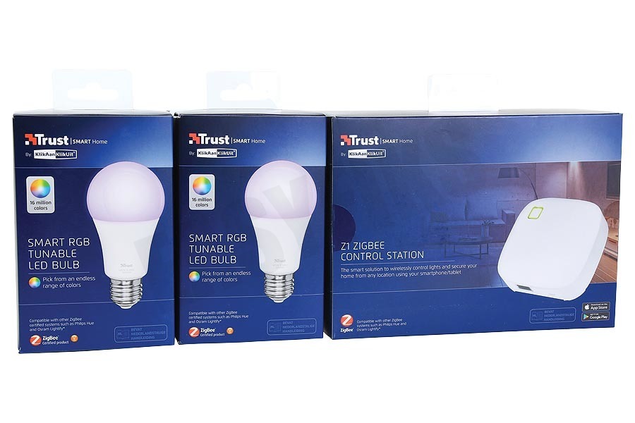 Trust ZRGB2-Z1R Zigbee Starter Set: 2 RGB Lampen + Z1 Zigbee Bridge