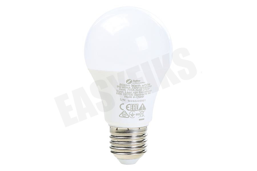 KlikAanKlikUit ZLED-2709 Dimbare E27 LED Lamp Warm Wit
