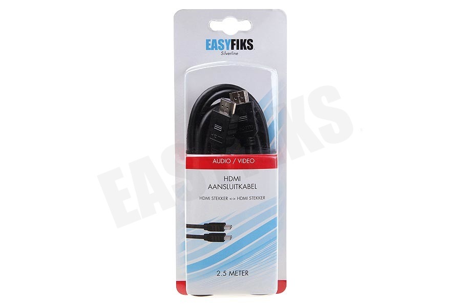 Easyfiks HDMI Kabel 1.4 High Speed met Ethernet, 2.5 Meter