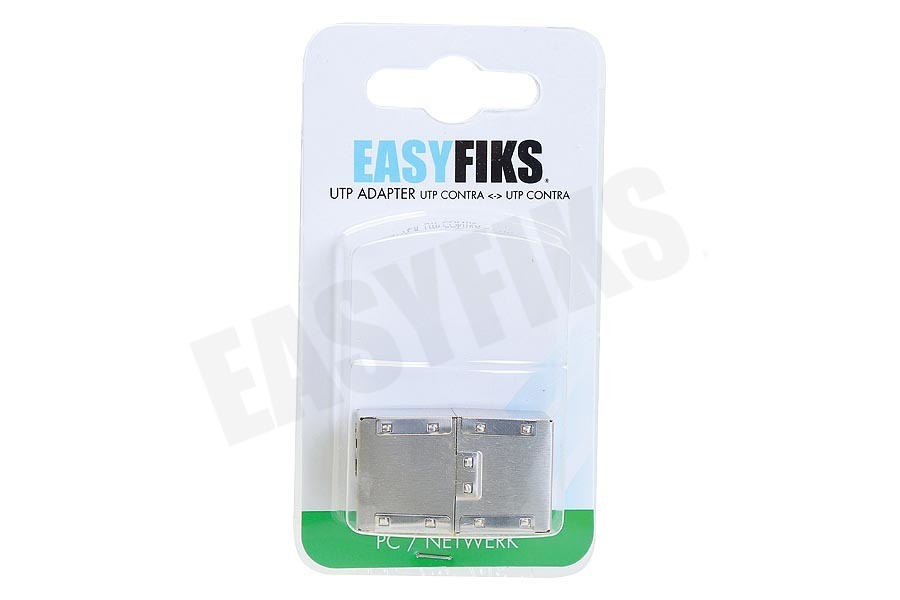 Easyfiks Netwerk Koppelstuk CAT5 2x RJ45 8p8c Contra Female, Wit