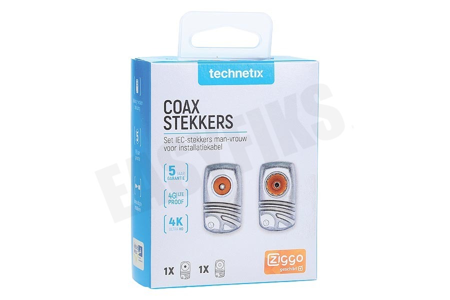 Technetix 11200701 Set IEC Coax Stekkers