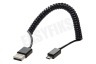 Spez USB Kabel Micro USB, Spiraal, Max. 100cm