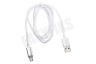 Spez USB Kabel Micro USB met LED, Zilver, 100cm.
