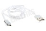 Spez USB Kabel Micro USB met LED, Zilver, 100cm.