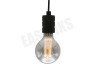 Calex LED Glasfiber Titanium G95 Globelamp 3,5W E27 Dimbaar