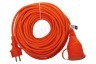 Exin Oranje verlengsnoer met klep, spatwaterdicht IP44