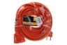 Exin Oranje verlengsnoer met klep, spatwaterdicht IP44