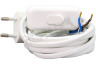 Q-Link Aansluitsnoer met schakelaar wit 2x0,75mm 1,8 meter