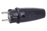 Universeel Stekker 16A 230V RA zwart IP44