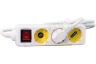 Exin Tafelcontactdoos 3x1,5mm2 3500W 16A RA wit 1,5M + schakelaar