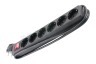 Elektra Tafelcontactdoos 3x1mm2 2300W 10A RA zwart 1,5M