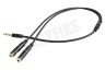 Spez 4-pins Audio Cross-over Jack 3,5mm male - 2x female 15cm