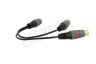 Easyfiks Tulp Splitter RCA Male - 2x Tulp Contra RCA Female 20cm