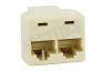 Easyfiks Netwerk Splitter geschikt voor Universeel RJ45 8p8c Contra Female 2x RJ45 8p8c Contra Female, wit