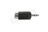 Easyfiks Jack Verloopstekker 3.5mm Male-2x Tulp Contra RCA Female