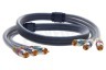 Hirschmann Tulp Kabel Component Kabel, 3x Tulp RCA Male - 3x Tulp RCA Male