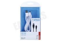 Spez 200912023 Micro  USB Kabel 200cm Wit geschikt voor o.a. Micro USB