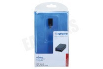 Spez SM2820  Adapter USB C male naar USB A 3.0 female geschikt voor o.a. Universeel USB Type C