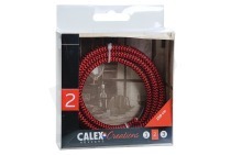 Calex 940240 Calex Textiel Omwikkelde  Kabel Rood/Zwart 1,5m geschikt voor o.a. Max. 250V-60W
