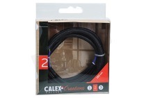 Calex 940212 Calex Textiel Omwikkelde  Kabel Zwart 1,5m geschikt voor o.a. Max. 250V-60W