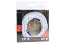 Calex 940260 Calex Textiel Omwikkelde  Kabel Wit 3m geschikt voor o.a. Max. 250V-60W
