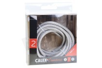 Calex 940270 Calex Textiel Omwikkelde  Kabel Metallic Grijs 3m geschikt voor o.a. Max. 250V-60W