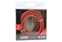 Calex 940274 Calex Textiel Omwikkelde  Kabel Metallic Bruin 3m geschikt voor o.a. Max. 250V-60W