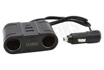 SBS TEHWCR2CAR3U  Splitter Car Charger geschikt voor o.a. Maximaal 5 apparaten