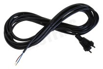 Universeel 701626Verpakt  Snoer H05VVF 2x0.75mm2 zwart 6M soepel geschikt voor o.a. stofzuiger kabel
