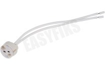 Elektra 10020957  Lamphouder G5.3 laag wit porselein geschikt voor o.a. Fitting voor halogeen