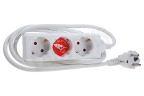 Universeel 1158610015  Tafelcontactdoos 3 voudig geaard 3500W geschikt voor o.a. 3v tafelcontactdoos met kinderbeveiliging