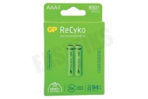 GP GPRCK85AAA585C2  LR03 ReCyko+ AAA 850 - 2 oplaadbare batterijen geschikt voor o.a. 850mAh NiMH