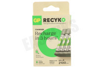 GP GPRCKCHB441U212 B441 USB  Batterijlader Recyko 4x AA 2100mAh geschikt voor o.a. + 4 AA 2100mAh batterijen