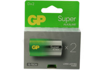 GP GPSUP13A142C2 LR20 D batterij GP Super Alkaline 1,5V 2 stuks geschikt voor o.a. Super Alkaline