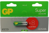 GP GPSUP15A258C8 LR06 AA batterij GP Super Alkaline Multipack 1,5V 8 stuks geschikt voor o.a. Potlood Super Alkaline