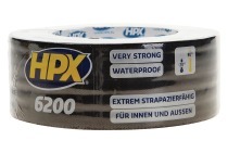 HPX CB5025  6200 Pantsertape Repair Zwart 48mm x 25m geschikt voor o.a. Duct Tape, 48mm x 25 meter