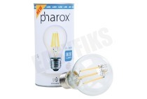 Pharox 107010  Ledlamp LED Standaardlamp A60 Helder Dimbaar geschikt voor o.a. 230V 8W E27 2700K 800lm
