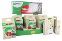 GP GPPMDCHB441FREE635  Display Promo, Gratis Lader geschikt voor o.a. 9x AA, 9x AAA