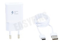 Samsung EP-TA20EWECGWW EP-TA20 Samsung USB-C  Oplader 1m Wit geschikt voor o.a. Wit, USB-C