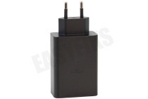 Samsung SAM-10347-PK  EP-T6530NBE Samsung Power Adapter Trio geschikt voor o.a. Zwart, USB-C x 2 USB-A