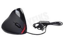 ACT  AC5010 Verticale ergonomische muis geschikt voor o.a. Zwart, 1000 dpi