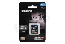 Integral INSDH16G10-80U1  Memory card Class 10 80MB/s geschikt voor o.a. SDHC card 16GB