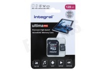 Integral INMSDX128G-100/90V30  UltimaPro High Speed Micro SDXC Class 10 128GB geschikt voor o.a. Micro SDHC card 128GB