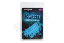 Memory stick 32GB Neon Blue USB Flash Drive