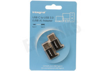 Integral  INADUSB3.0CTOATW USB C -> USB A 3.0 Adapter geschikt voor o.a. USB 3.1