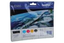 Brother LC985VALBP Brother printer Inktcartridge LC 985 Multipack geschikt voor o.a. DCPJ125,315W,515,MFCJ220