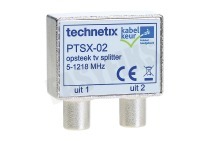 Technetix  11200802 Coax Opdruk Verdeler PTSX-02 geschikt voor o.a. 4K Ultra HD, Ziggo geschikt