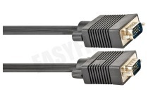 Easyfiks  VGA Kabel Male - Male, 1.8 Meter, HD 1680x1050, 15 Poli geschikt voor o.a. 1.8 Meter, HD 1680x1050, 15 Polig