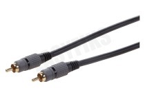 Easyfiks  Digitale Coax Kabel Tulp RCA Male - Male, 5.0 Meter geschikt voor o.a. 5.0 Meter, Afgeschermd, Verguld